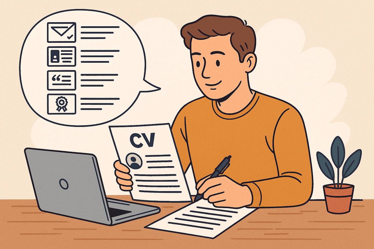 Kandydat przygotowuje CV